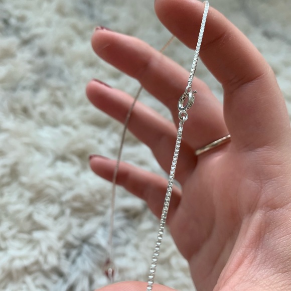 Ruby Red Heart Crystal Sterling Silver Necklace - Picture 8 of 10